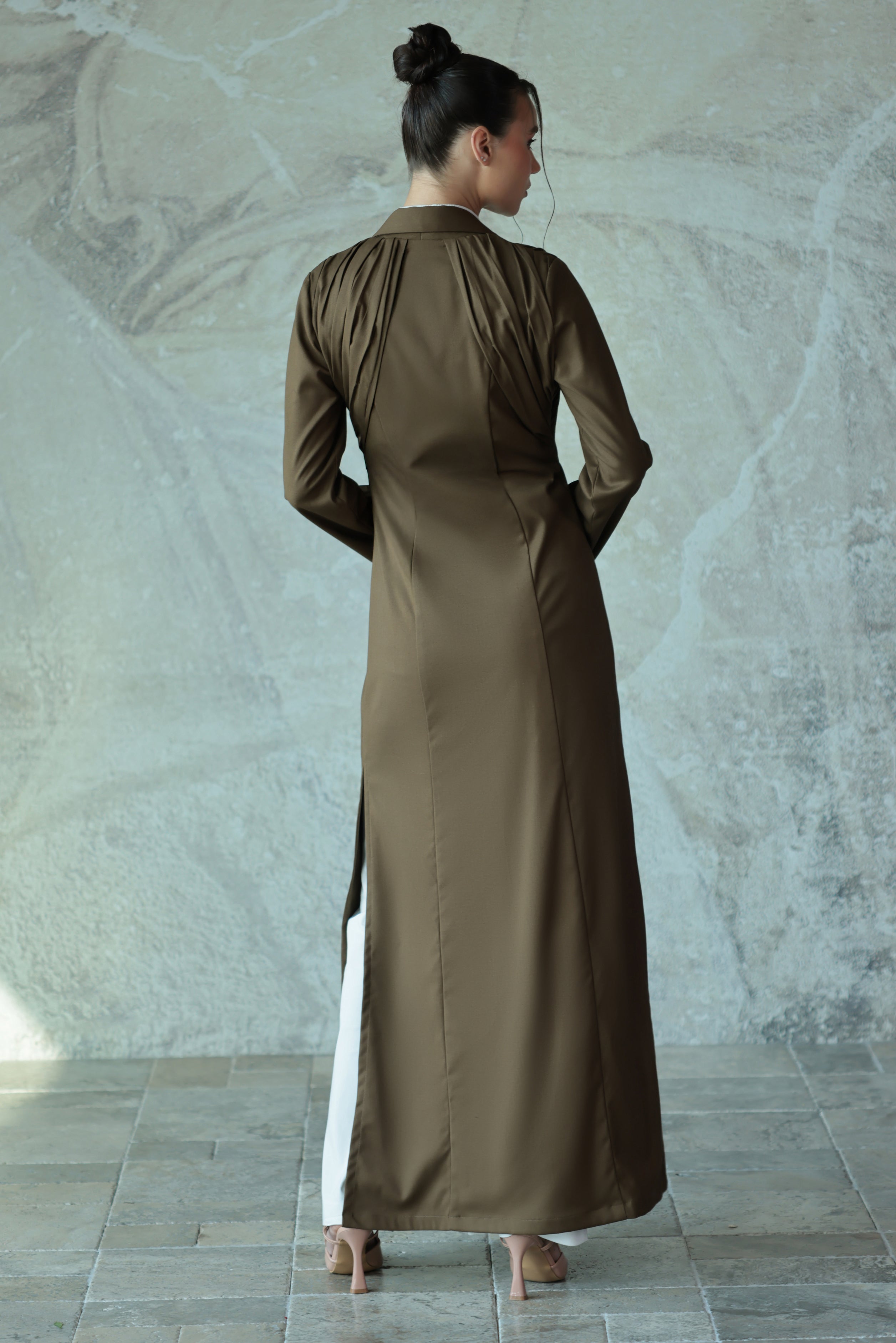 Olive Pleats Abaya