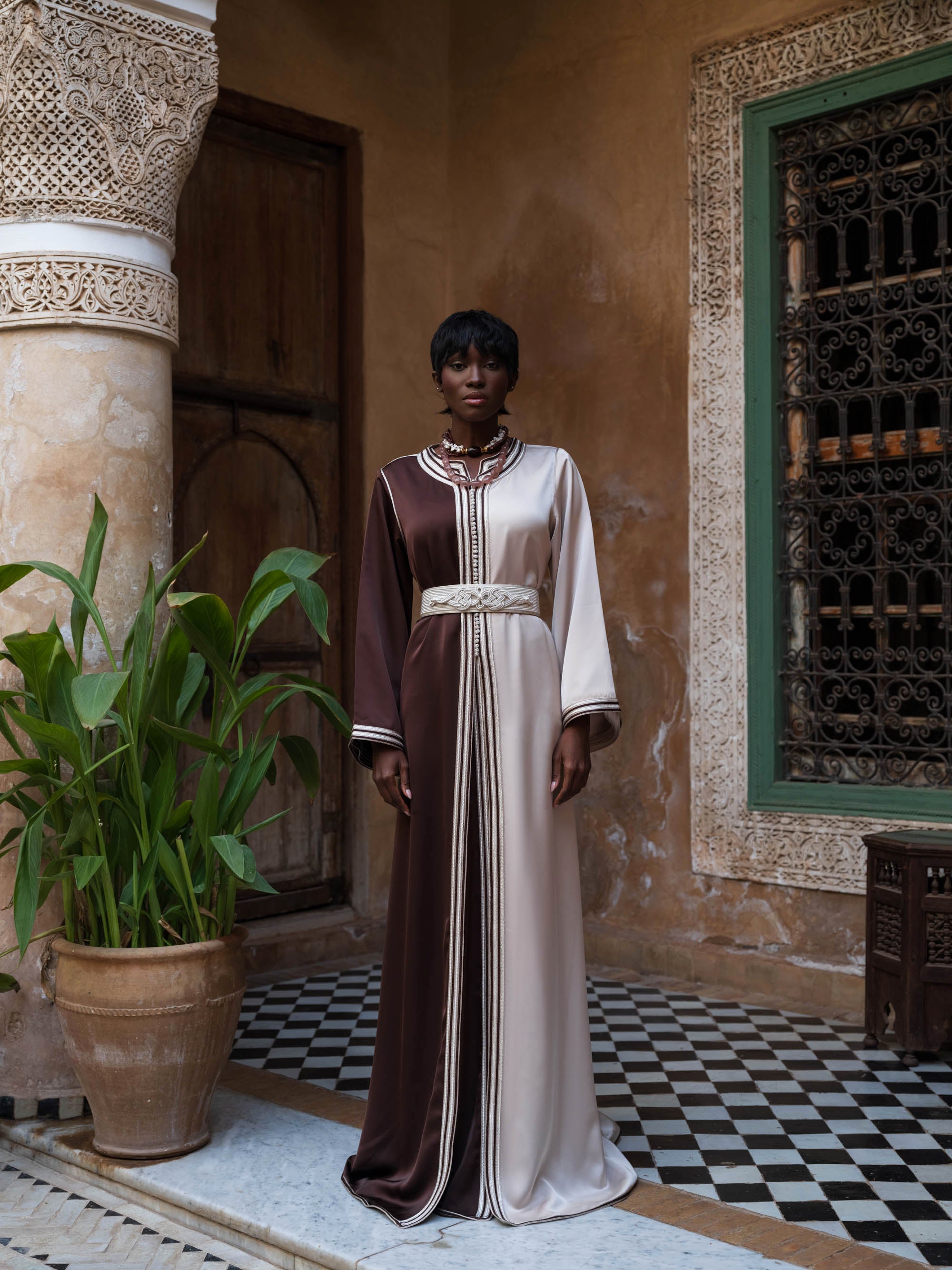 Three Tone Silk Takchita