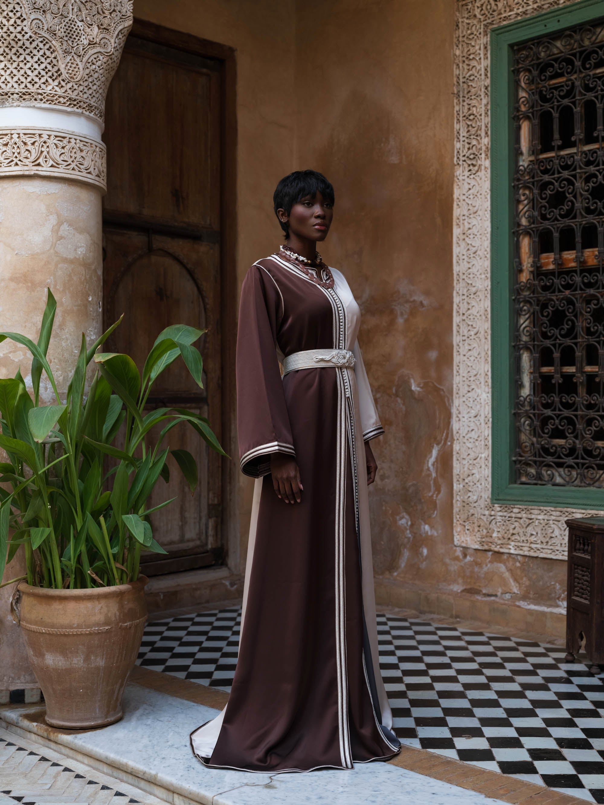 Three Tone Silk Takchita