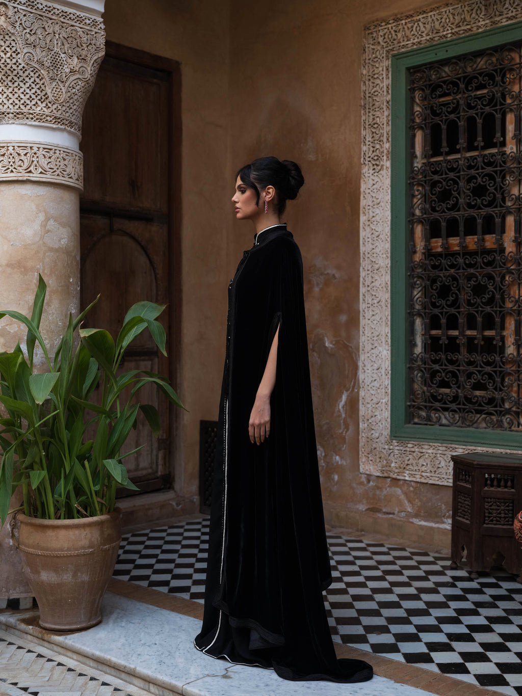 Modern black Crepe Dress