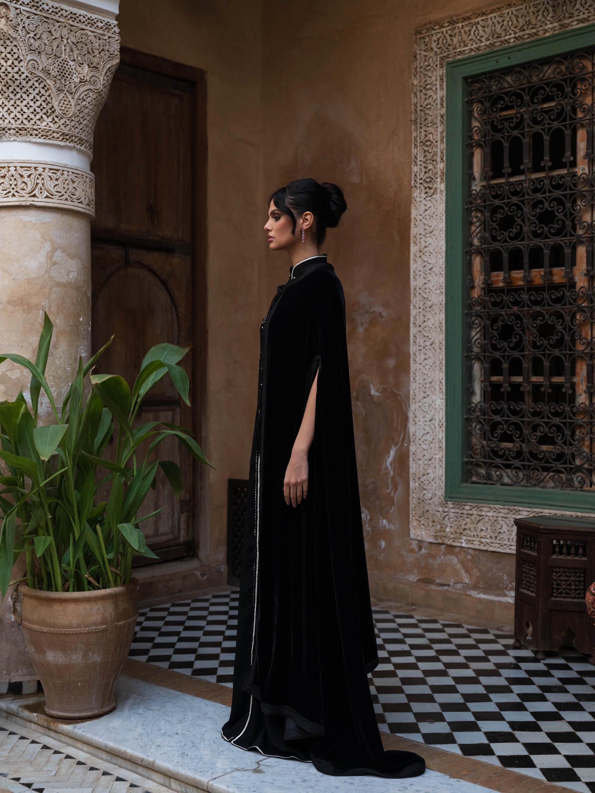 Modern black Crepe Dress