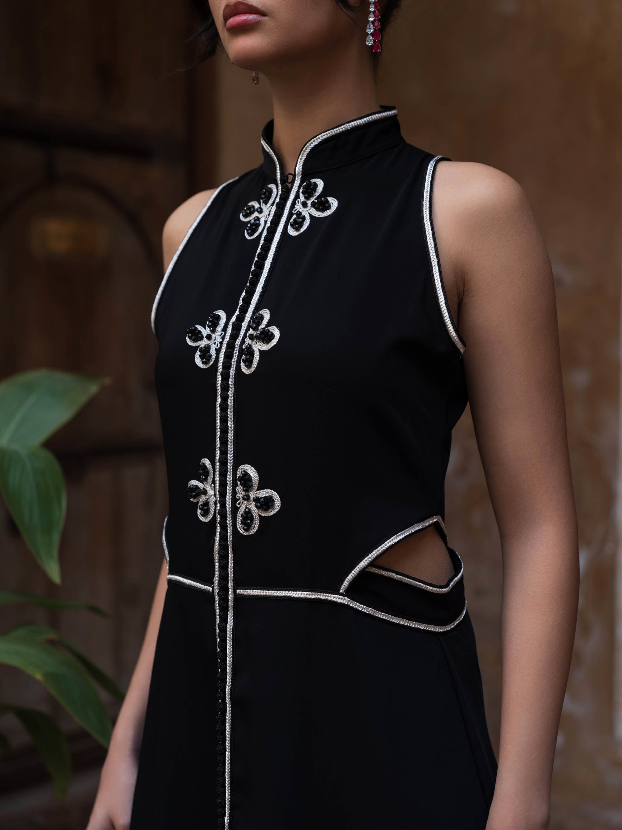 Modern black Crepe Dress