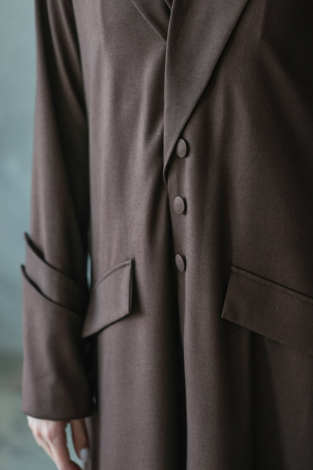 Brown Tailored Suit Abaya