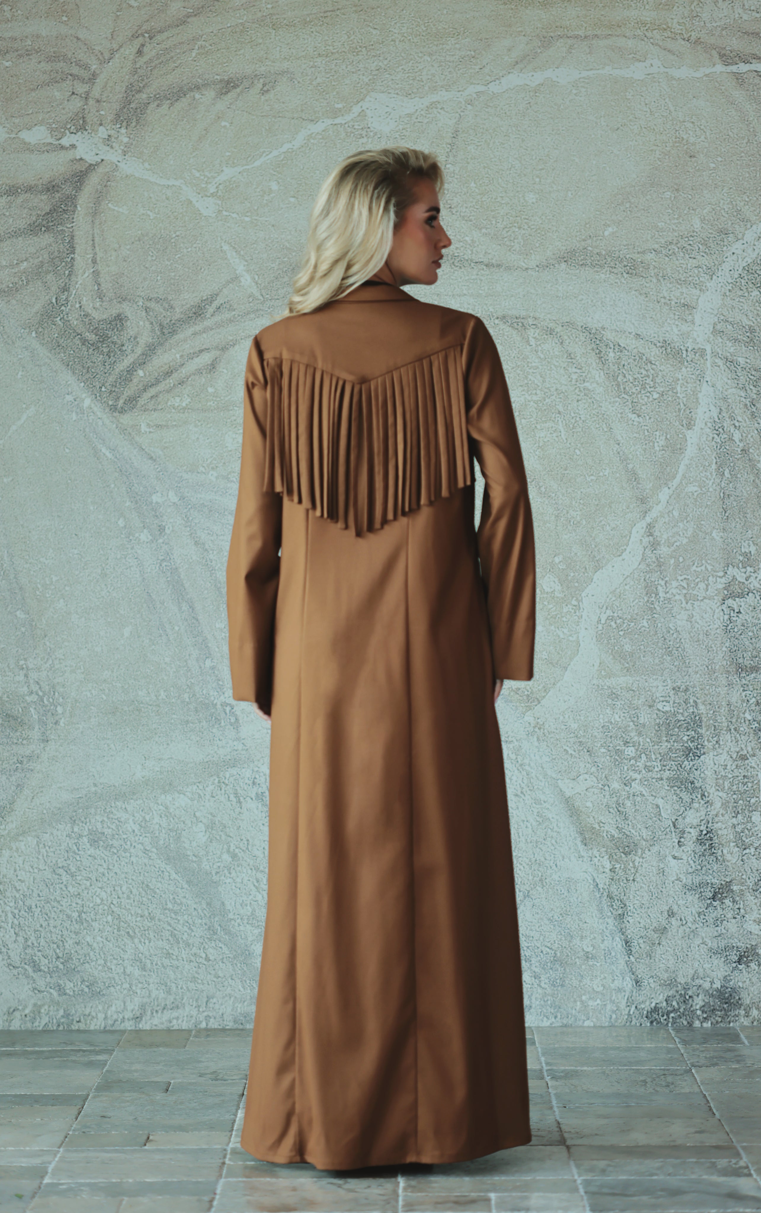 Brown Jacket-Style Abaya