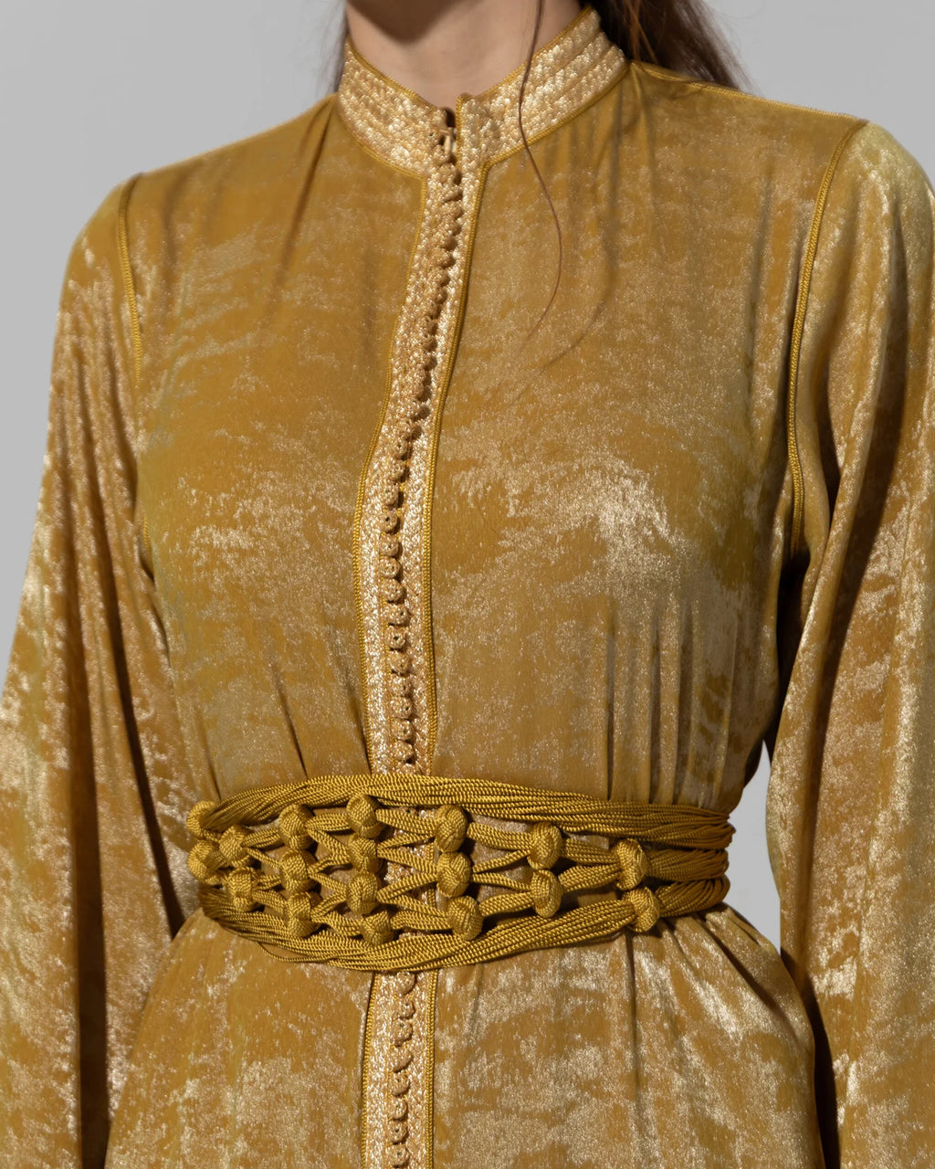 Yellow Silk Kaftan