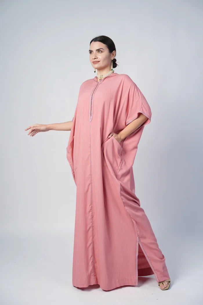Linen Pink Jalabiya