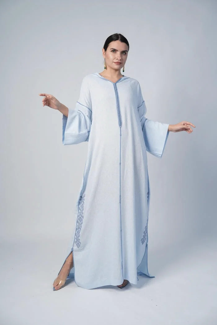 Blue Linen Jalabiya