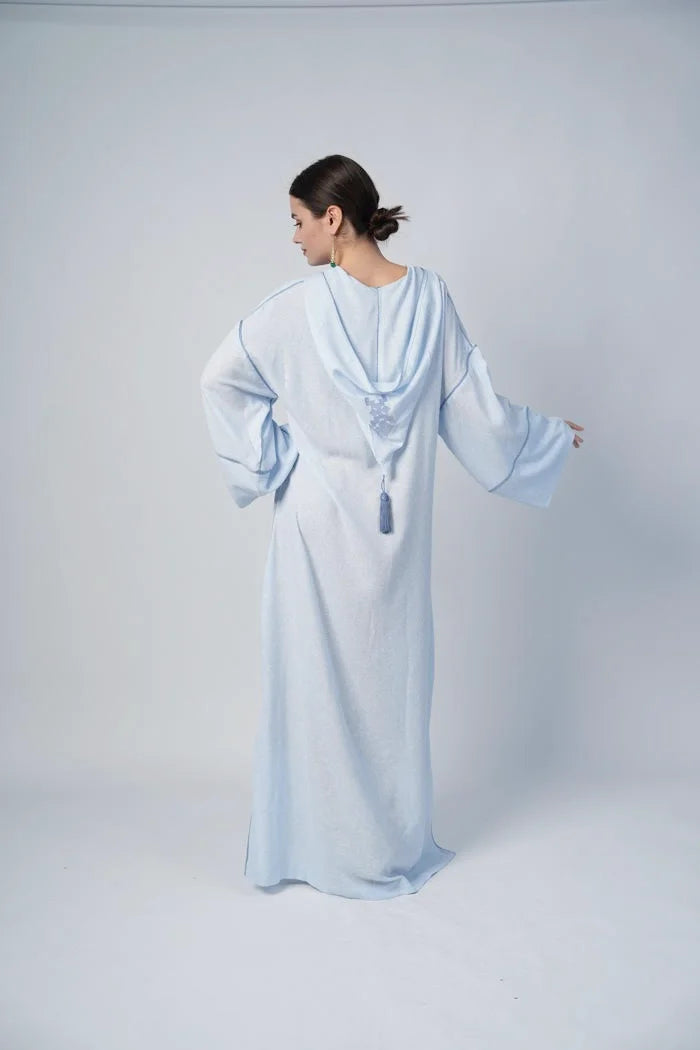 Blue Linen Jalabiya